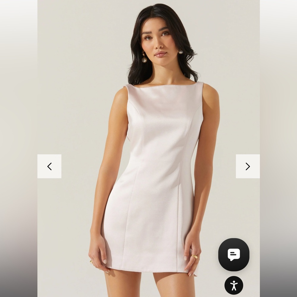 ASTR THE LABEL :: ALISANNE SATIN MINI DRESS | LIGHT PINK
